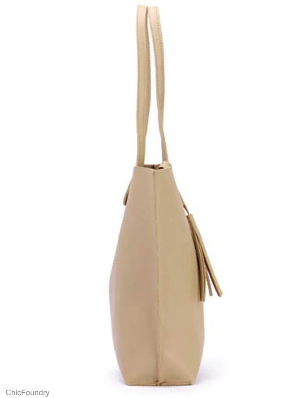 Faux Leather Pebbled Tote Handbag Women Shoulder Bag Magnet Snap